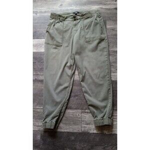 LuLaRoe Women's 30 Army Green Jogger Pants With Elastic Waist & Ankles